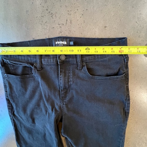 RSQ men’s slim straight black jeans. - Picture 5 of 7